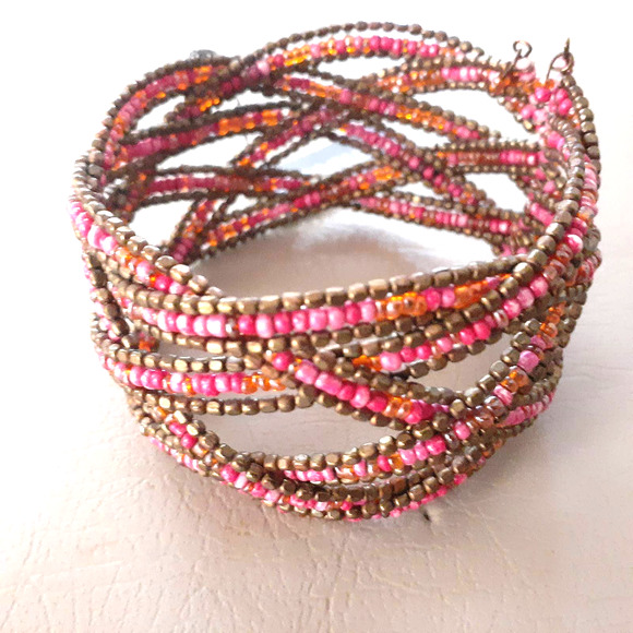 AVENUE 2 Seed Bead Cuff Bracelets Plus Size XL NWT - Picture 3 of 7